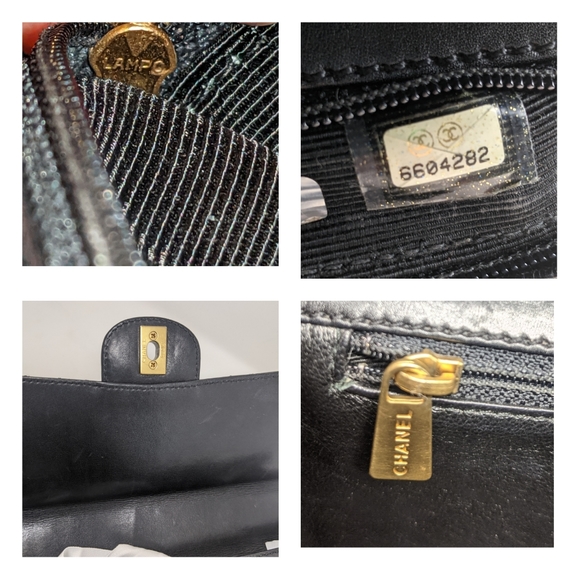 🚨Sale! 🎉HP🎉CHANEL SO BLACK Flap Bag Black White Hardware Rare! 🦄 Vintage - Picture 15 of 16